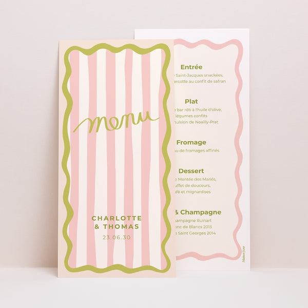 Menu Mariage Panoramique portrait Lisette photo