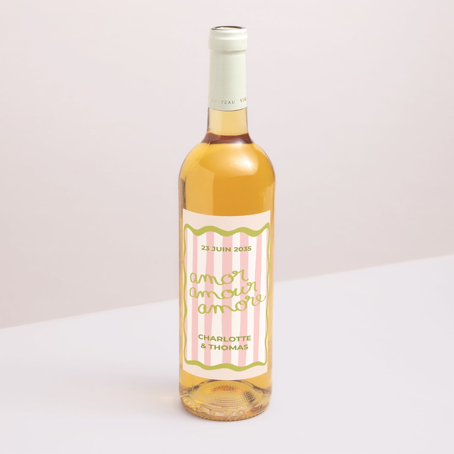 Etiquette bouteille Mariage Portrait Lisette photo N° 1