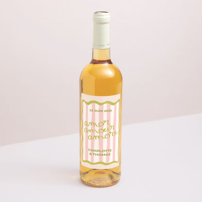 Etiquette bouteille Mariage Portrait Lisette photo N° 1