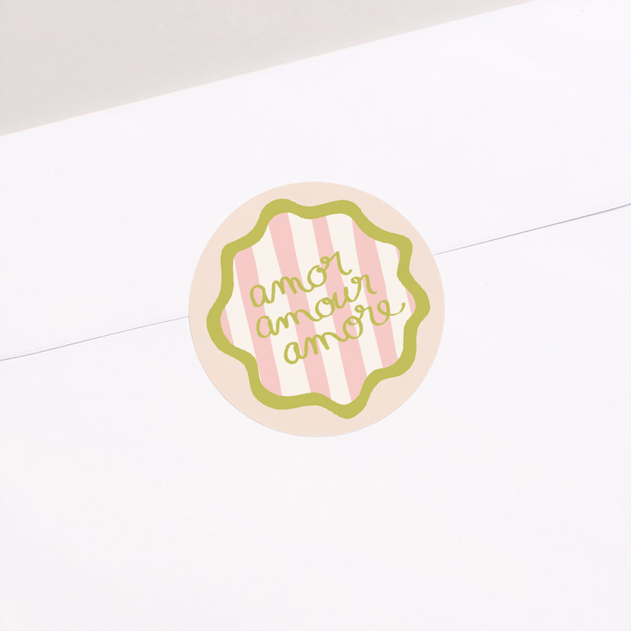 Sticker Mariage Rond Lisette photo