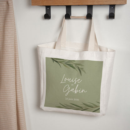 Tote bag Objets Anse en toile Feuilles d'olivier photo N° 1