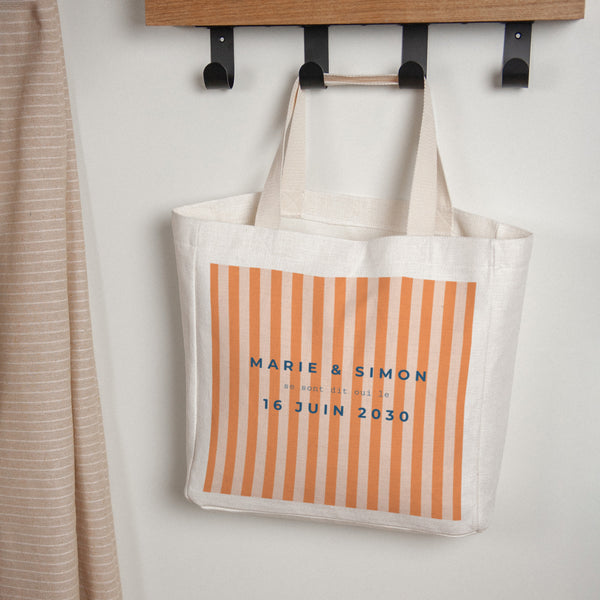 Tote bag Objets Anse en toile L'amour à la plage photo
