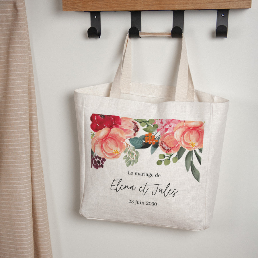 Tote bag Objets Anse en toile Pop's Flowers photo