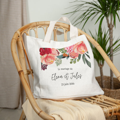 Tote bag Objets Anse en toile Pop's Flowers