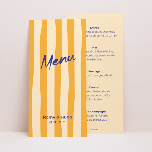 Menu Mariage Panoramique portrait Comme un air d'été photo
