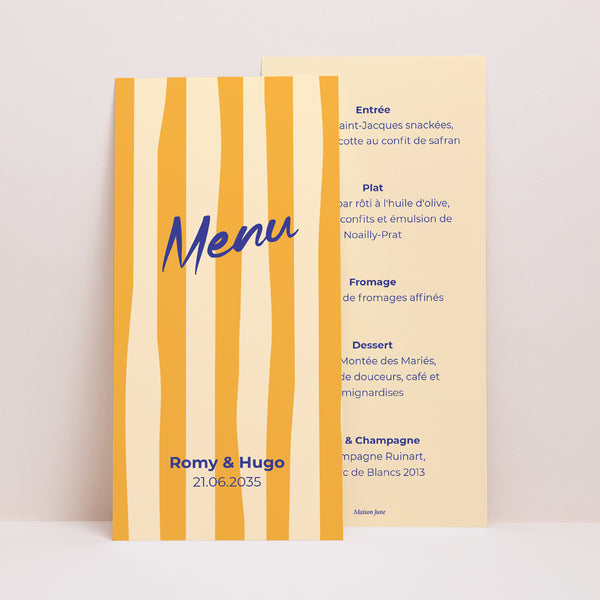 Menu Mariage Panoramique portrait Comme un air d'été photo