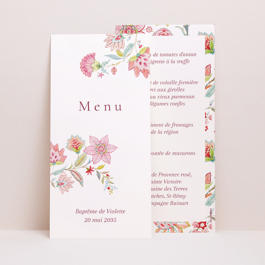 Menu Baptême Panoramique portrait Kamae photo