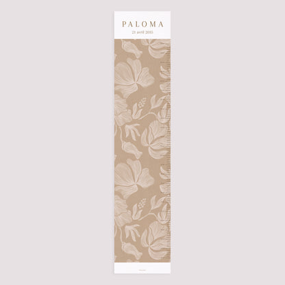 Toise Naissance Papier Fleurs crayonnées kraft photo N° 5