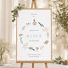 Panneau bienvenue Baptême Portrait 60 x 90 cm Couronne symboles religieux photo N° 1