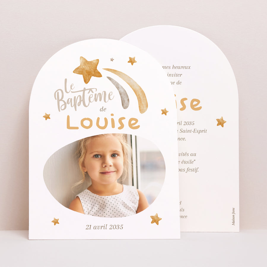 Faire-part Baptême Petite arche La bonne étoile photo