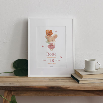 Affiche Naissance Portrait Lilli la souris photo N° 3