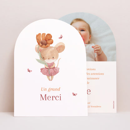 Remerciements Naissance Petite arche Lilli la souris photo N° 1