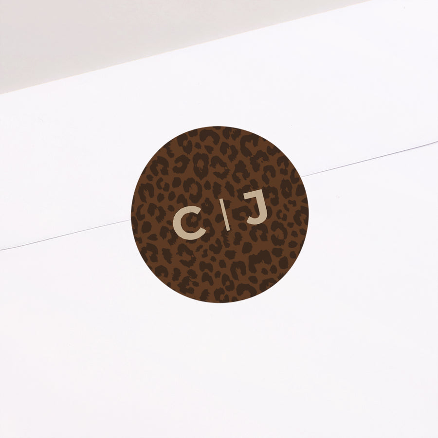 Sticker Mariage Rond Jungle Glam photo