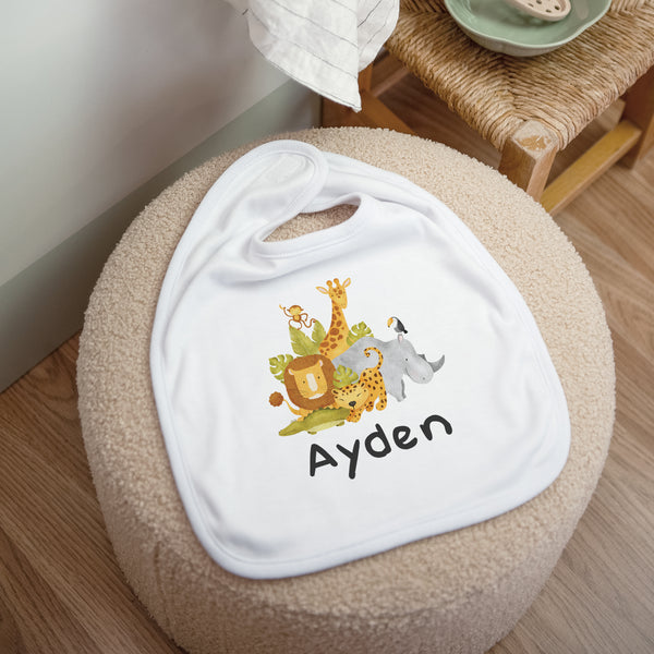 Bavoir Naissance Tissu WildAura photo