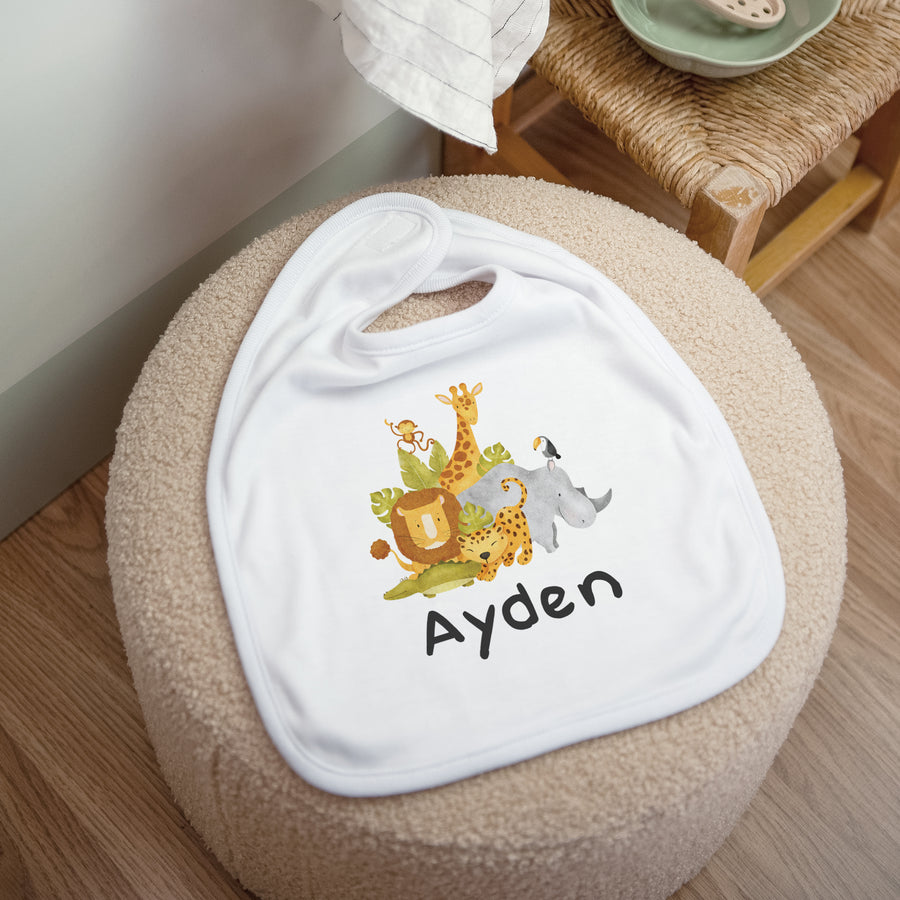 Bavoir Naissance Tissu WildAura photo