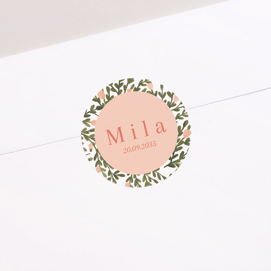 Sticker Naissance Rond Jardin secret photo