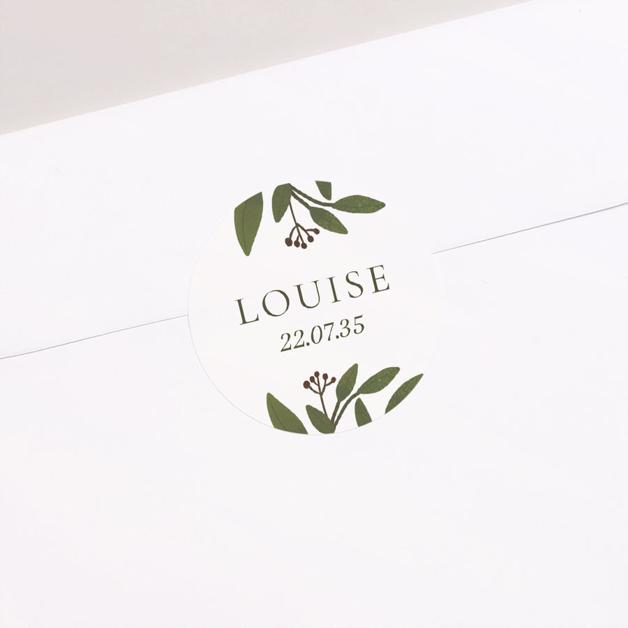Sticker Naissance Rond Murmure des Feuilles photo