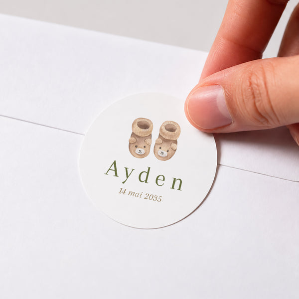 Sticker Naissance Rond Petit Bout d’Amour photo
