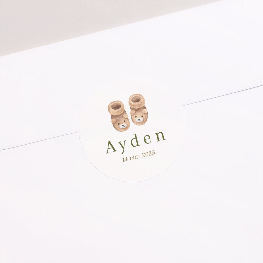 Sticker Naissance Rond Petit Bout d’Amour photo