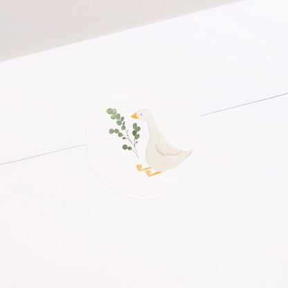 Sticker Naissance Rond Plume de Douceur photo N° 1
