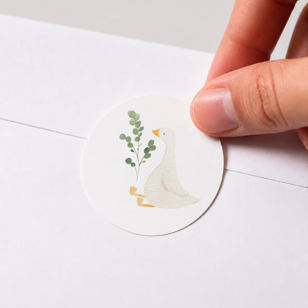 Sticker Naissance Rond Plume de Douceur photo
