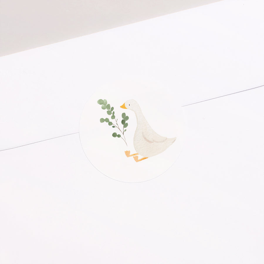 Sticker Naissance Rond Plume de Douceur photo