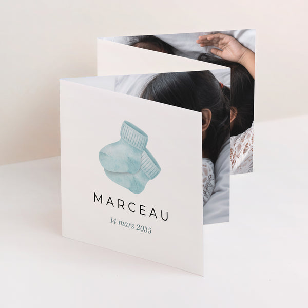 Faire-part Naissance Accordéon Au Fil des Petites Mailles photo
