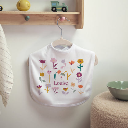 Bavoir Naissance Tissu Cœur en fleur photo N° 2