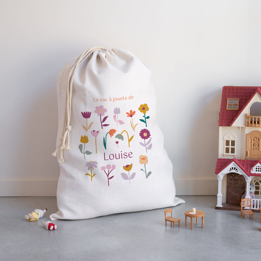 Sac de rangement Naissance Grand format Cœur en fleur photo