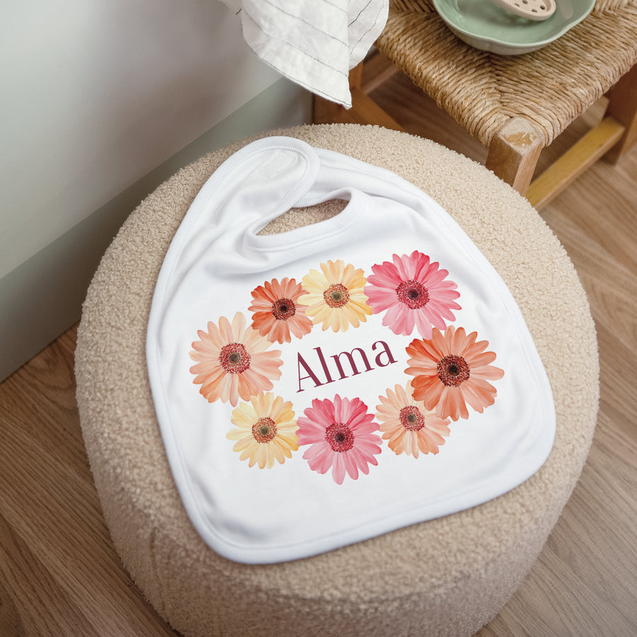 Bavoir Naissance Tissu Un Pétale d'Amour photo