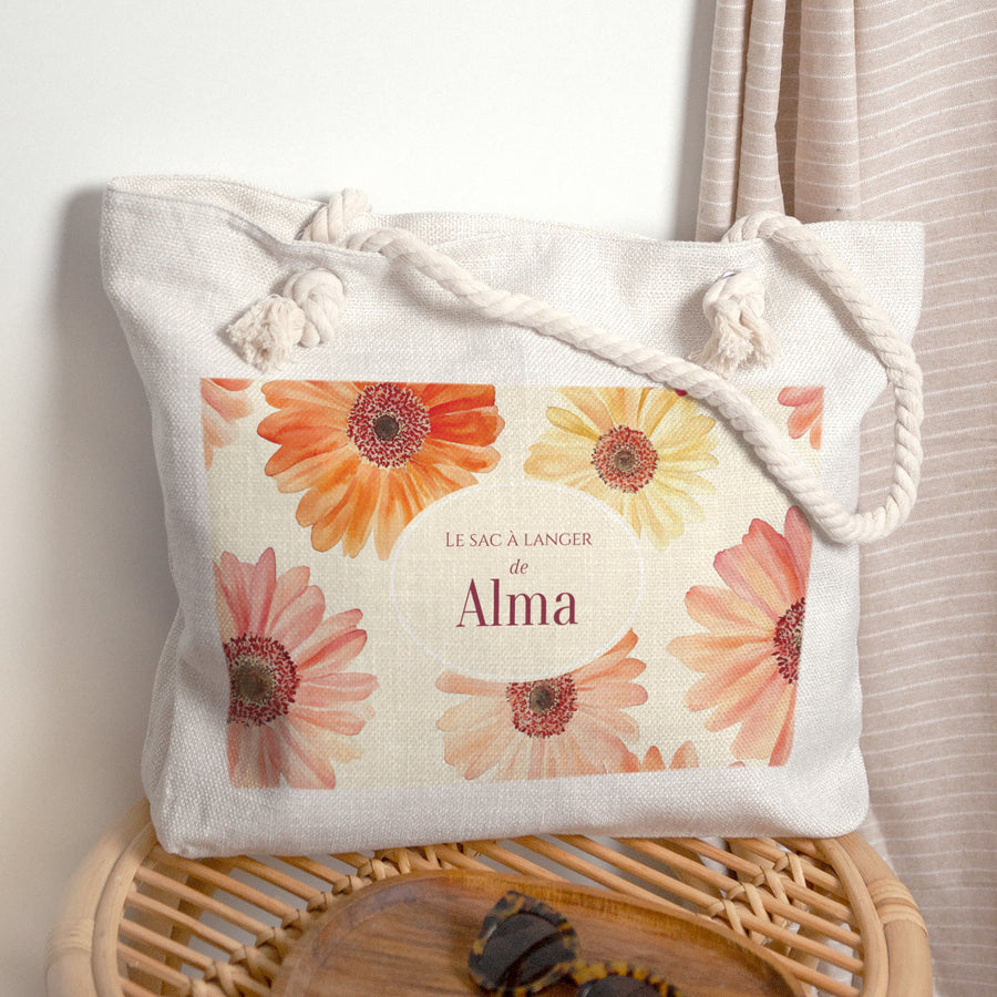 Sac cabas Naissance Anse en corde Un Pétale d'Amour photo