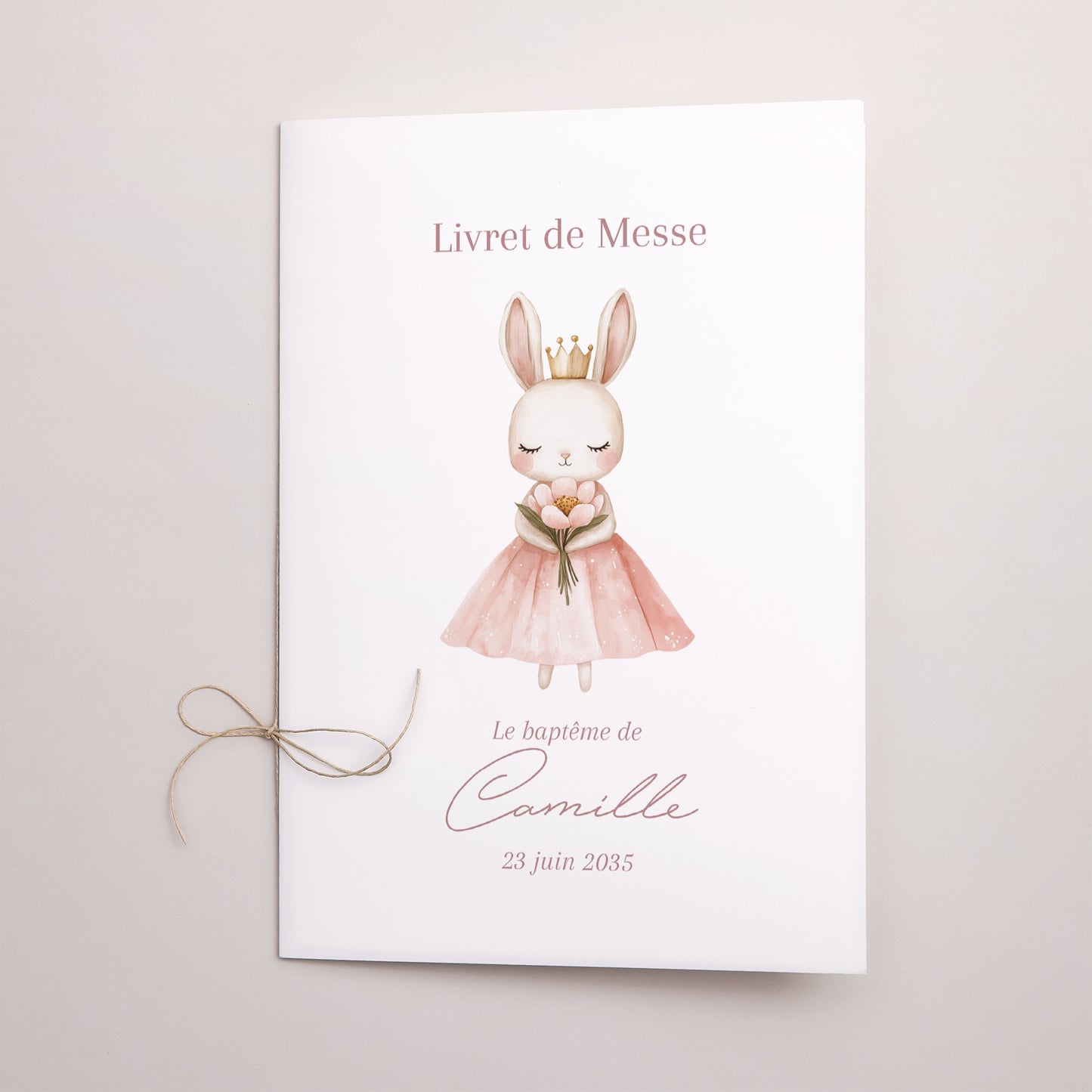 Livret de messe Baptême Double volet Princesse du Jardin Secret photo N° 1