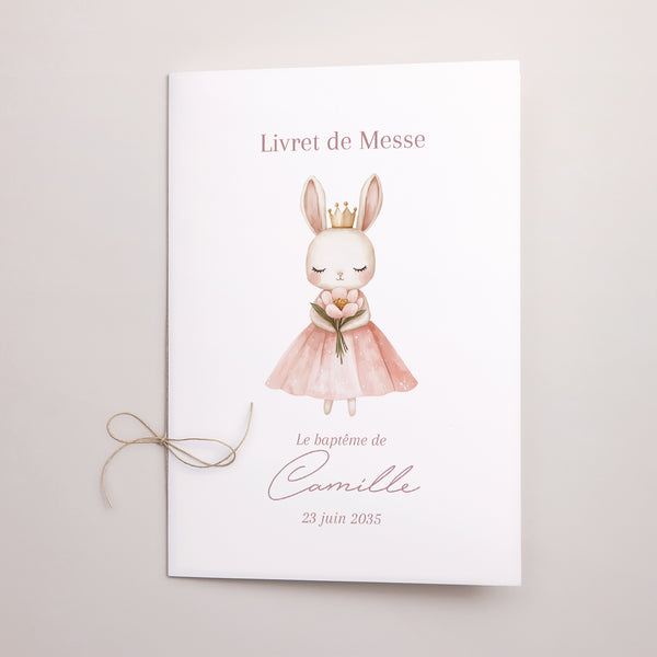 Livret de messe Baptême Double volet Princesse du Jardin Secret photo