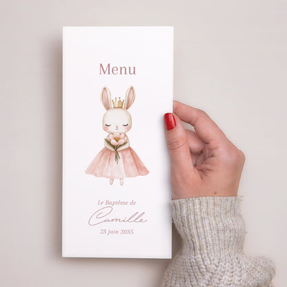 Menu Baptême Panoramique portrait Princesse du Jardin Secret photo N° 2