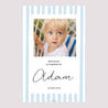 Panneau bienvenue Baptême Portrait 60 x 90 cm Rayures bleu ciel II photo N° 2