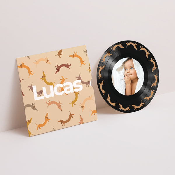 Faire-part Naissance Pochette disque Hot Dog photo