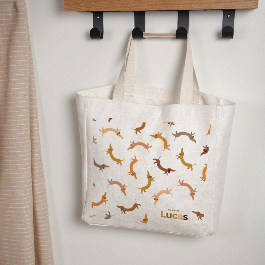 Tote bag Naissance Anse en toile Hot Dog photo