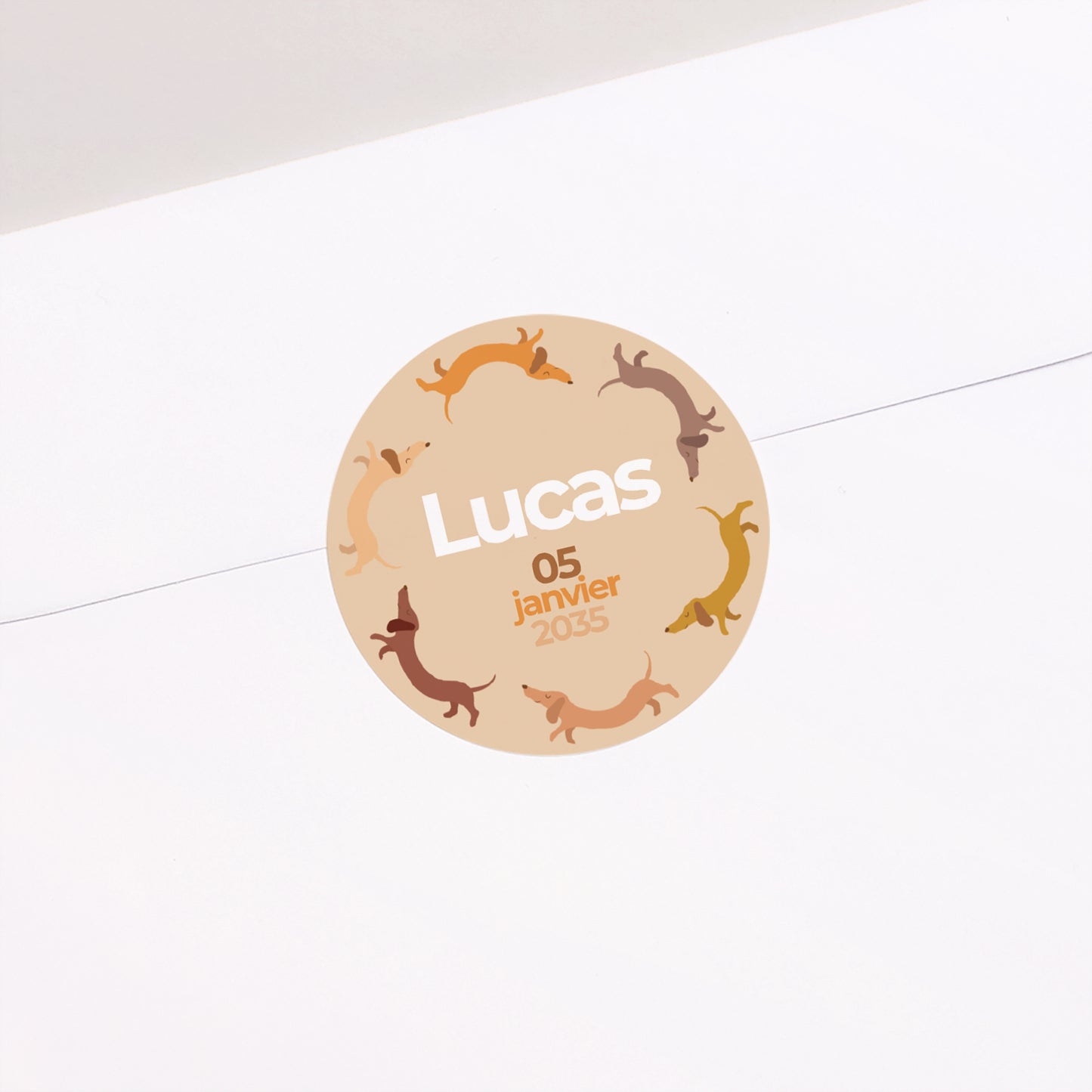 Sticker Naissance Rond Hot Dog photo N° 1