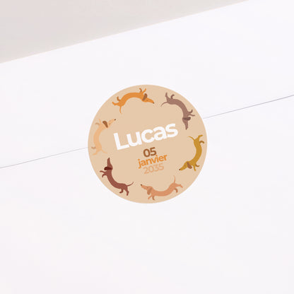Sticker Naissance Rond Hot Dog photo N° 1