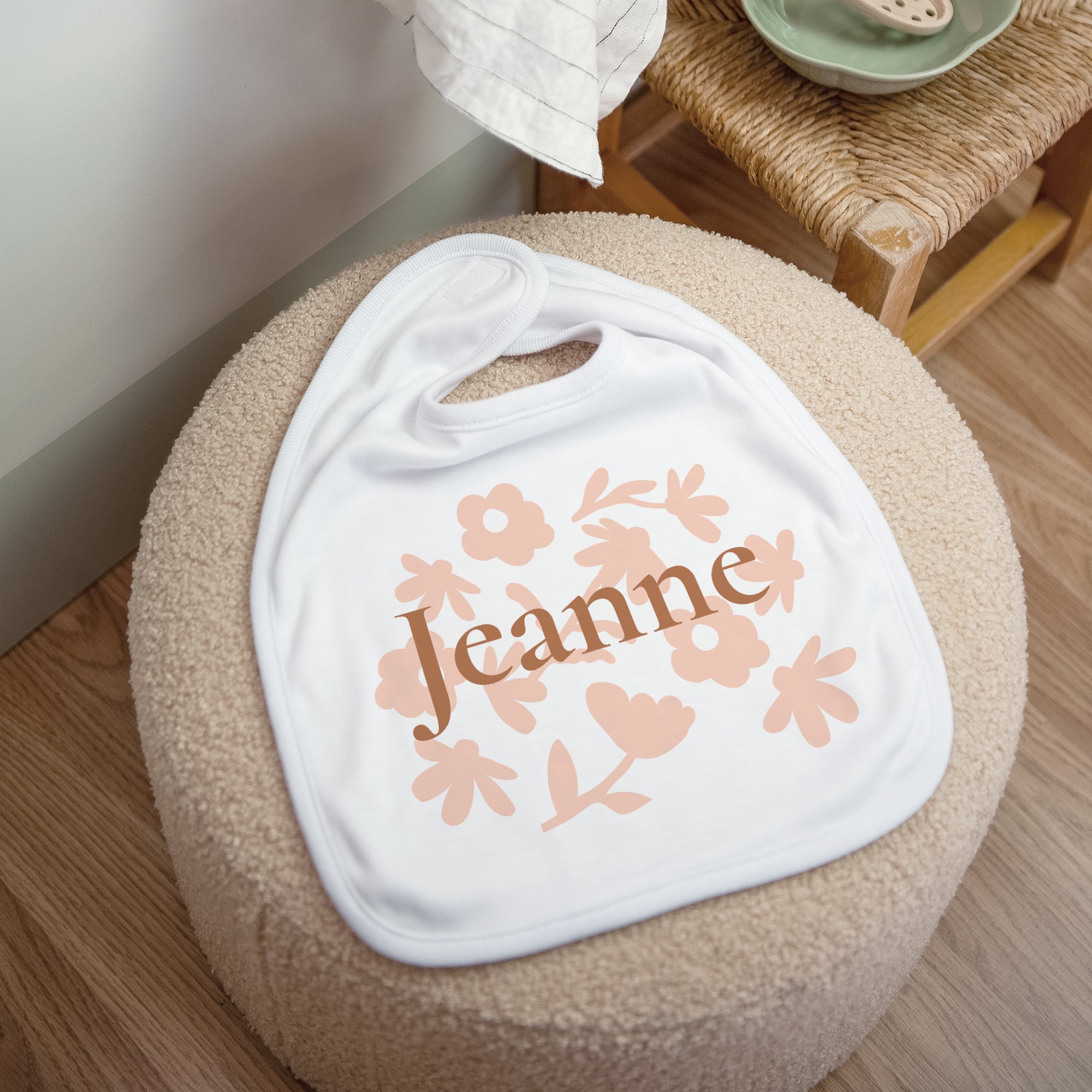 Bavoir Naissance Tissu Baby flower photo N° 1