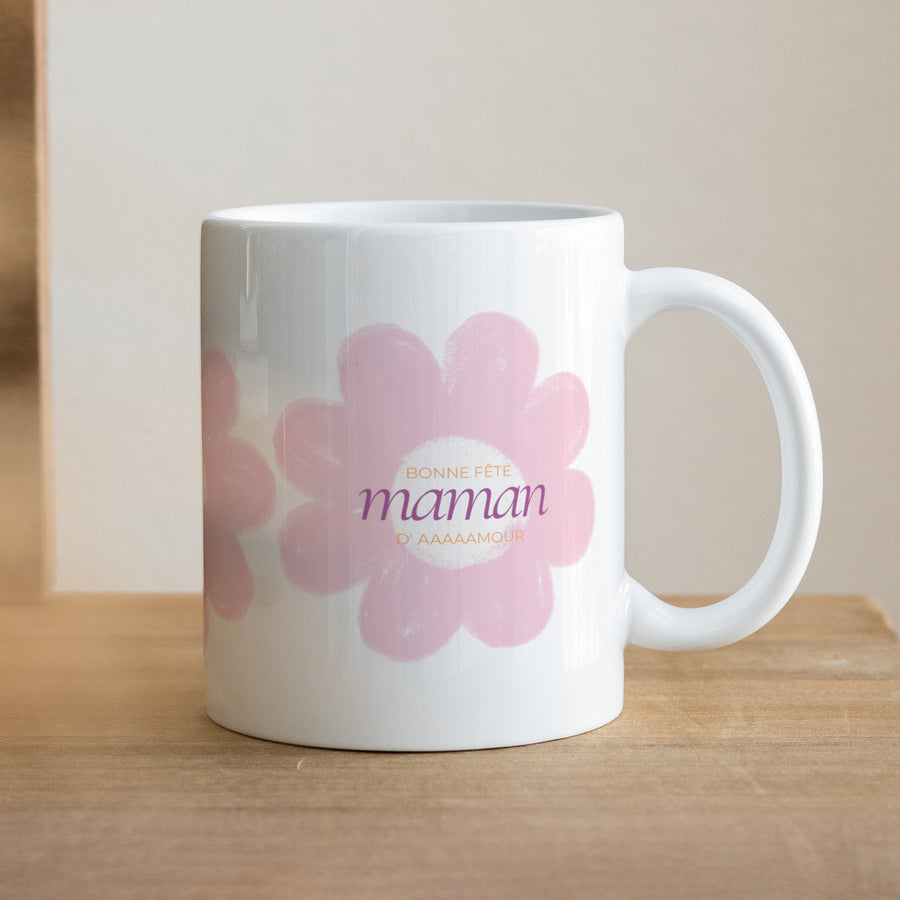Mug Objets Blanc Big flower photo