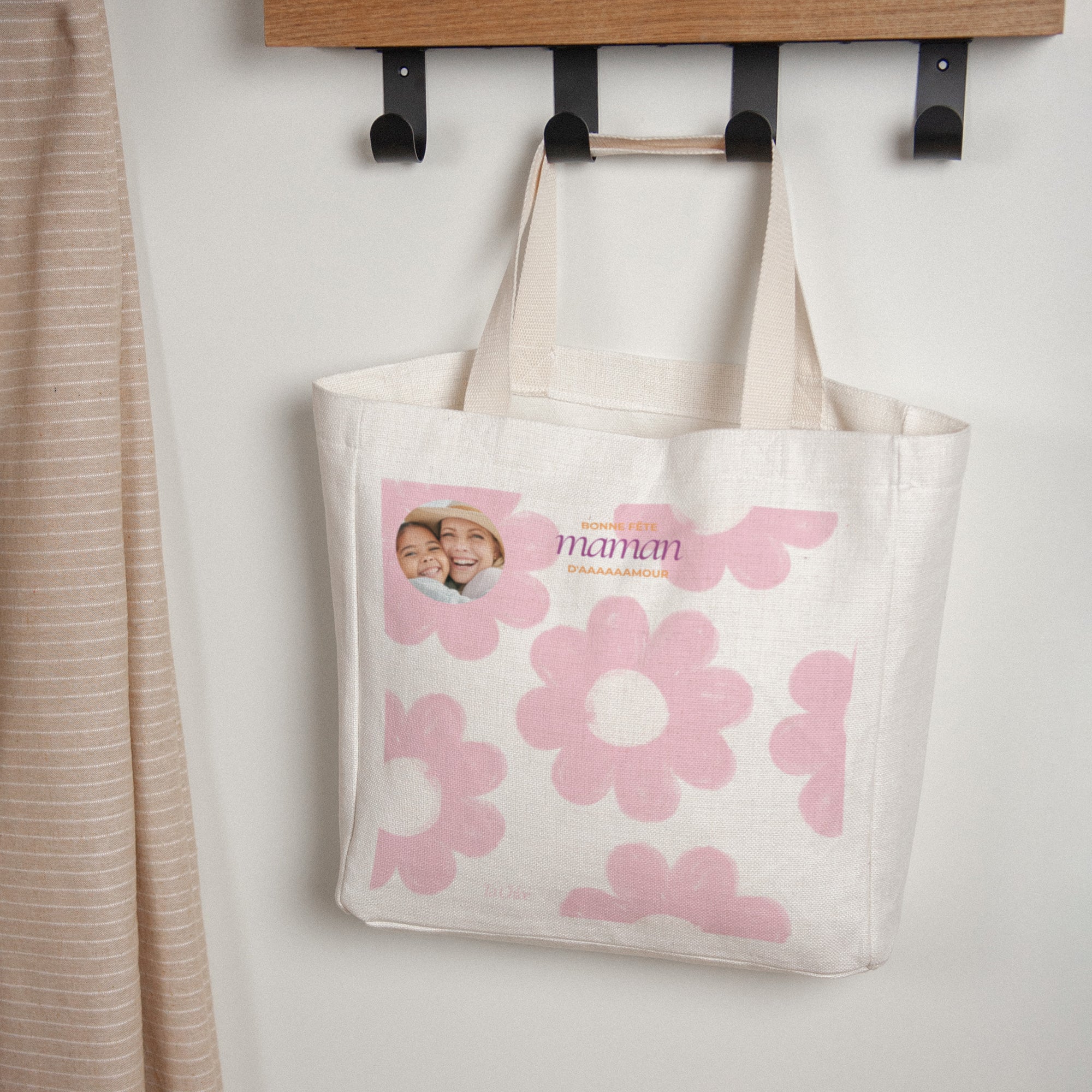 Tote bag Objets Anse en toile Big flower photo N° 1