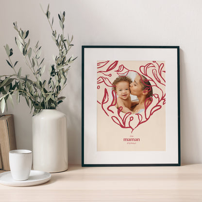 Affiche Objets Portrait Cœur feuillu photo N° 1
