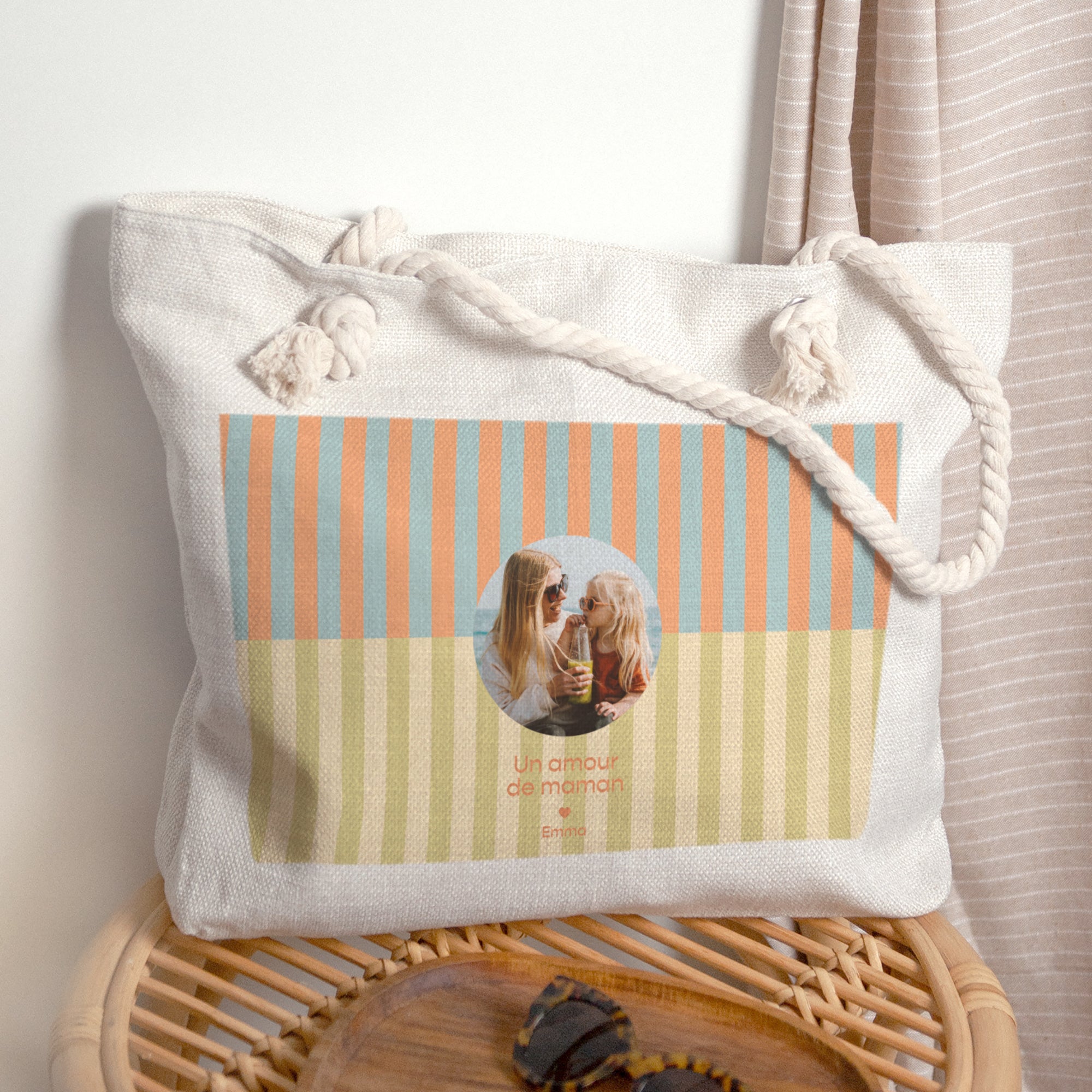 Sac cabas Objets Anse en corde Riviera photo N° 1