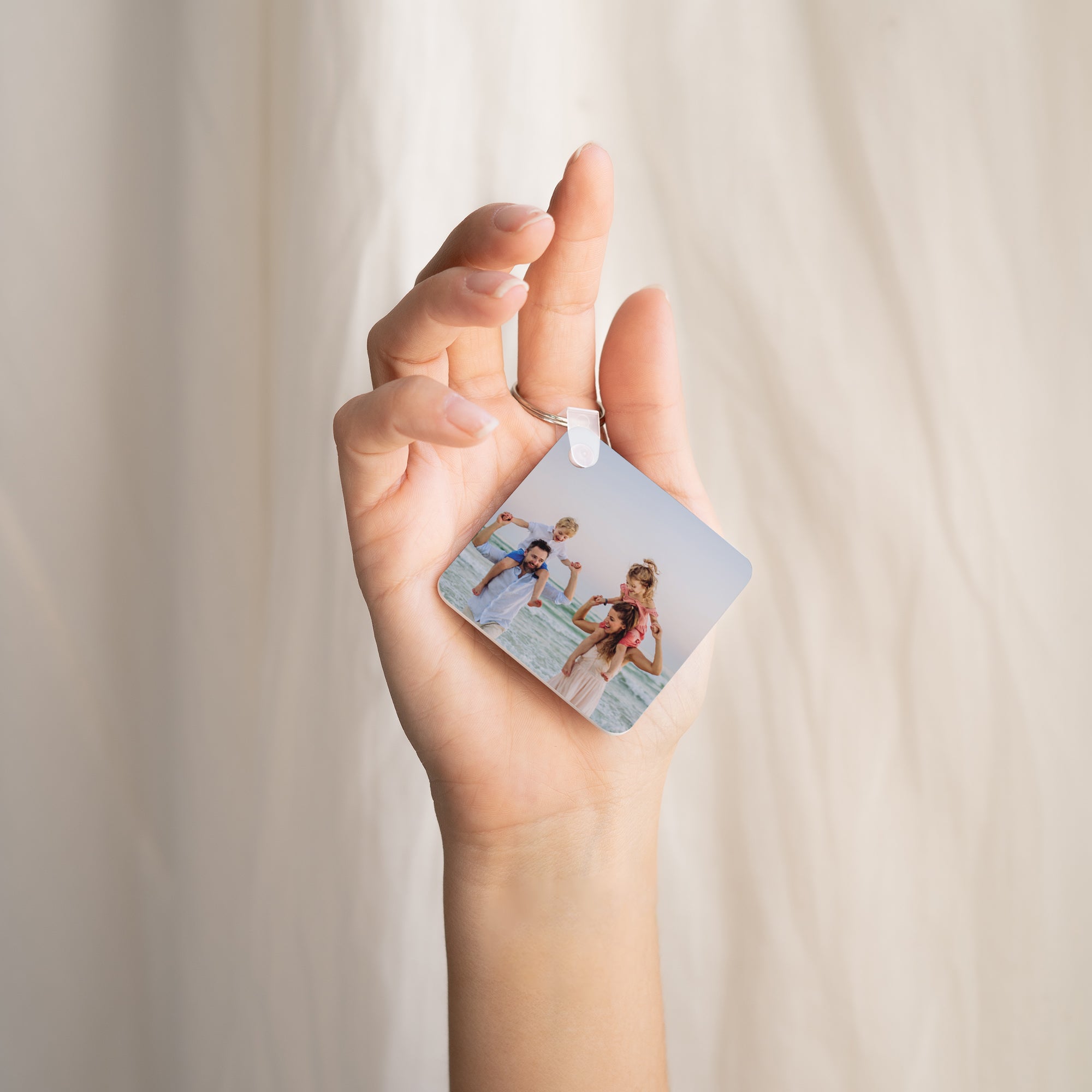 Porte-clés Objets Carré Loving mom photo N° 2