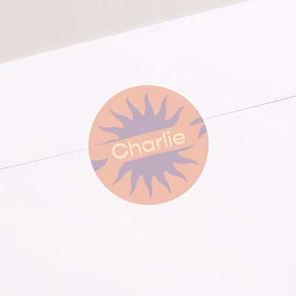 Sticker Naissance Rond Rayon de soleil photo N° 1