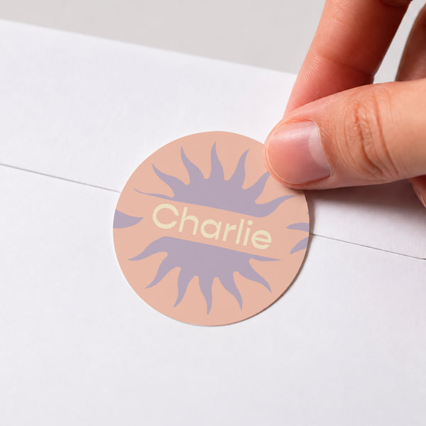 Sticker Naissance Rond Rayon de soleil photo