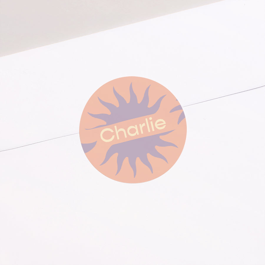 Sticker Naissance Rond Rayon de soleil photo