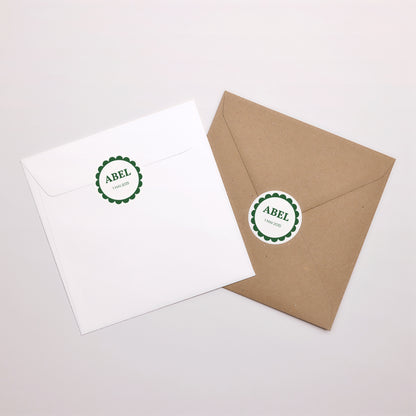 Sticker Naissance Rond Biscuit d'amour photo N° 3