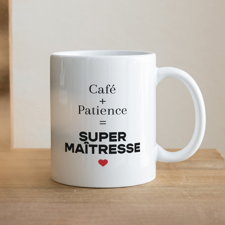 Mug Objets Blanc Maîtresse en or photo